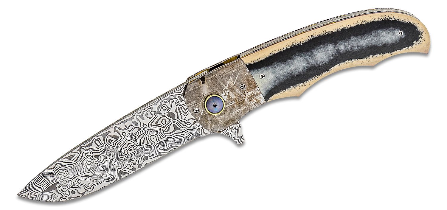 George Muller Custom Knife Damascus Linerlock - Knife Purveyor