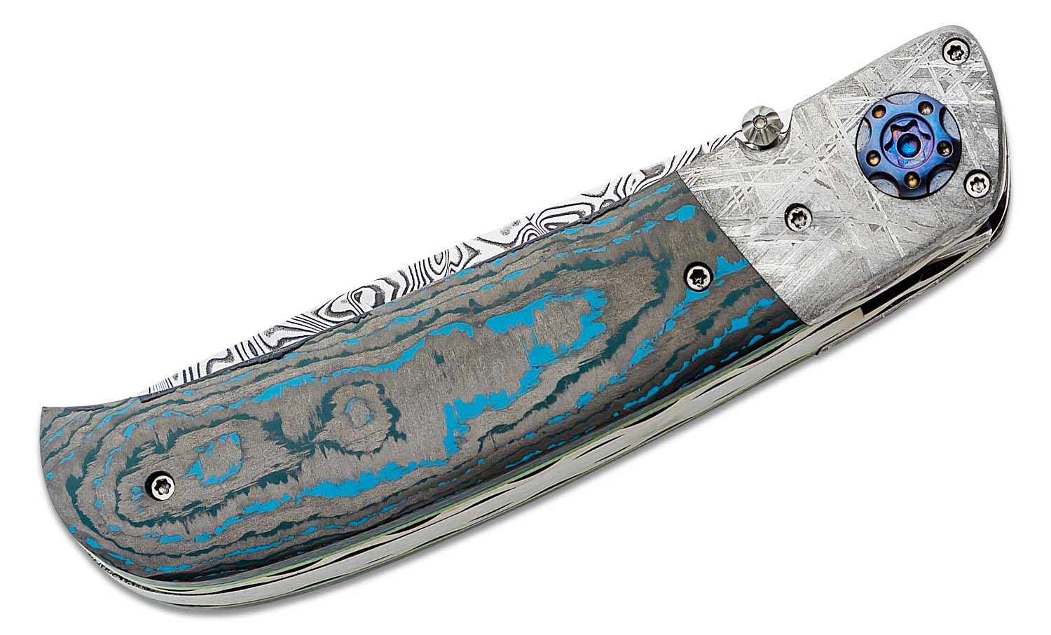 George Muller Custom Knife Damascus Linerlock - Knife Purveyor