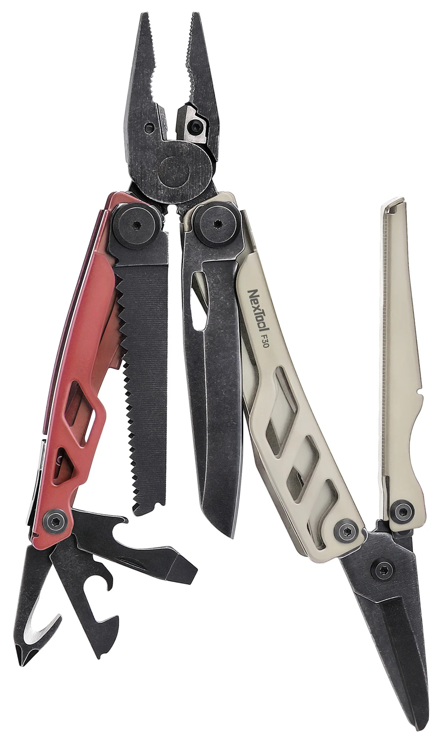 NexTool Flagship Pro 16-in-1 Multi-Tool, Hazelnut and Coral/Black