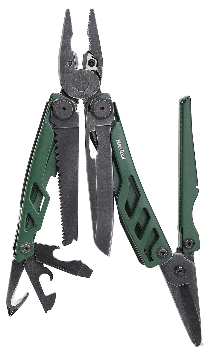 NexTool Flagship Pro 16-in-1 Multi-Tool, Green/Black, Stainless
