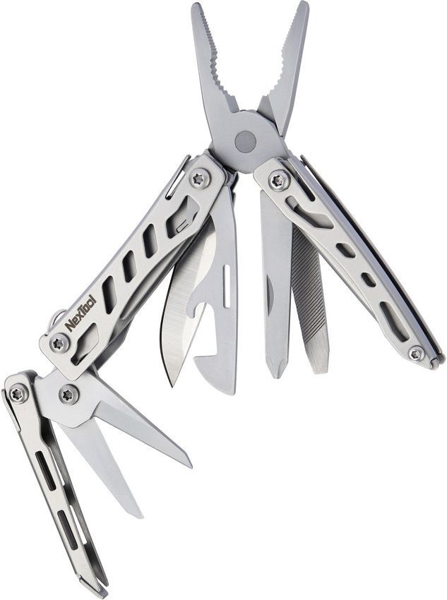NexTORCH NexTool Mini Flagship Multi-Tool, Silver Stainless Steel Handles,  Black Nylon Sheath - KnifeCenter - KT5022