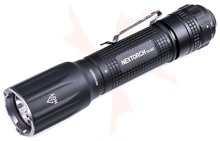 NexTORCH TA30C Rechargeable Tactical LED Flashlight Set, Black