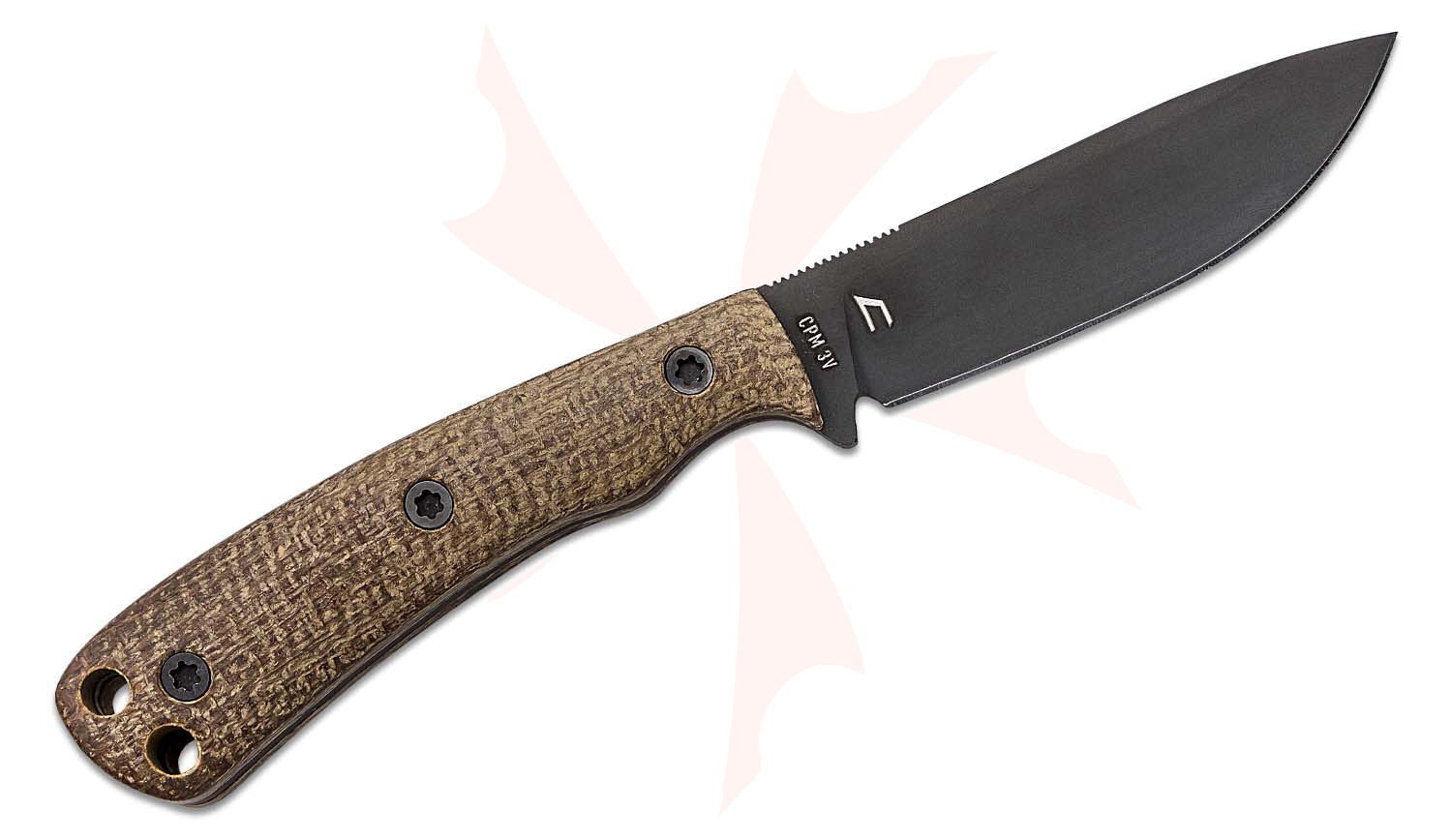 Norden Knives Ascent Fixed Blade Knife 3.75" CPM3V Black DLC Drop