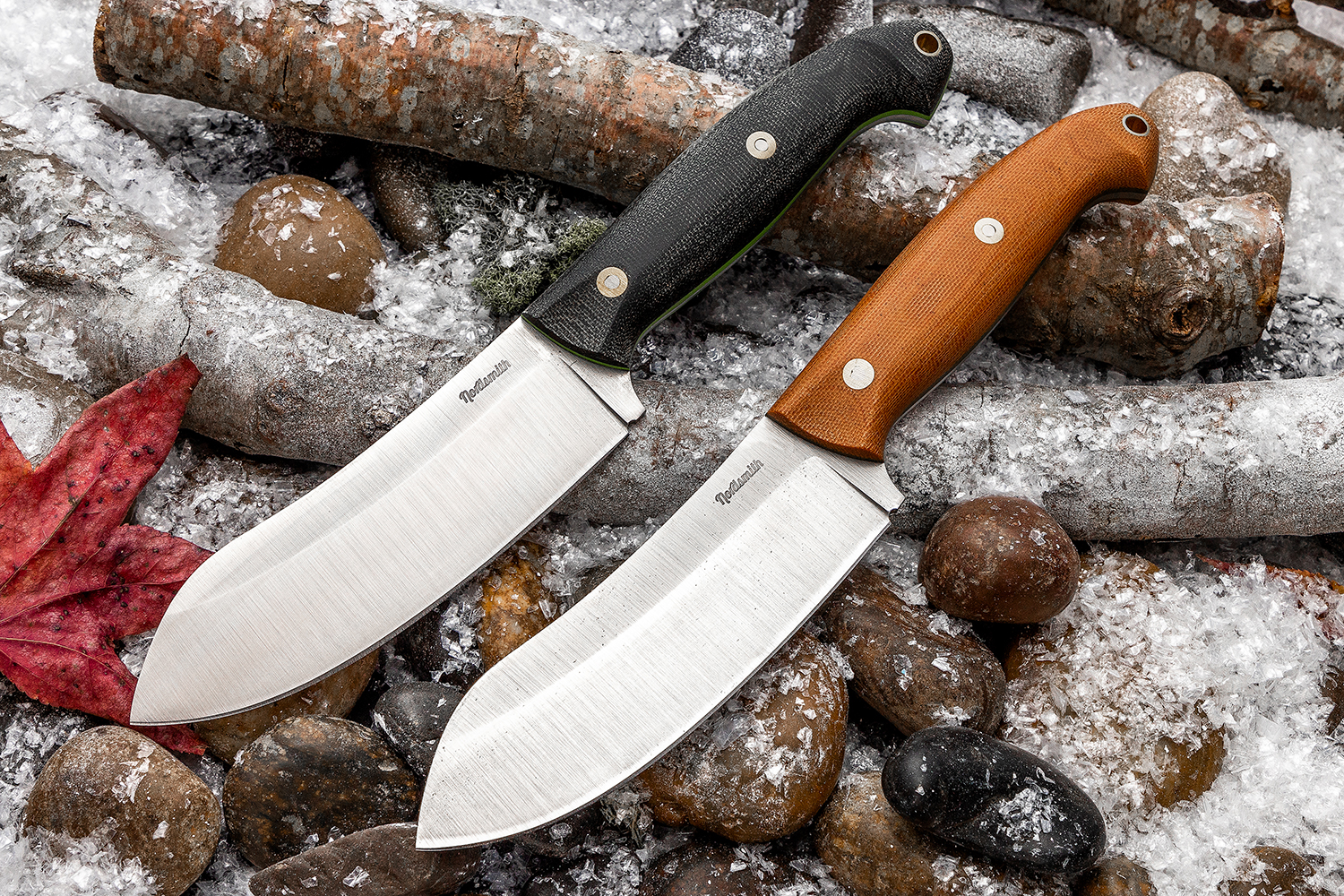 Nordsmith Canteen Knife 5.59" CPM154 Fixed Blade, Green Micarta