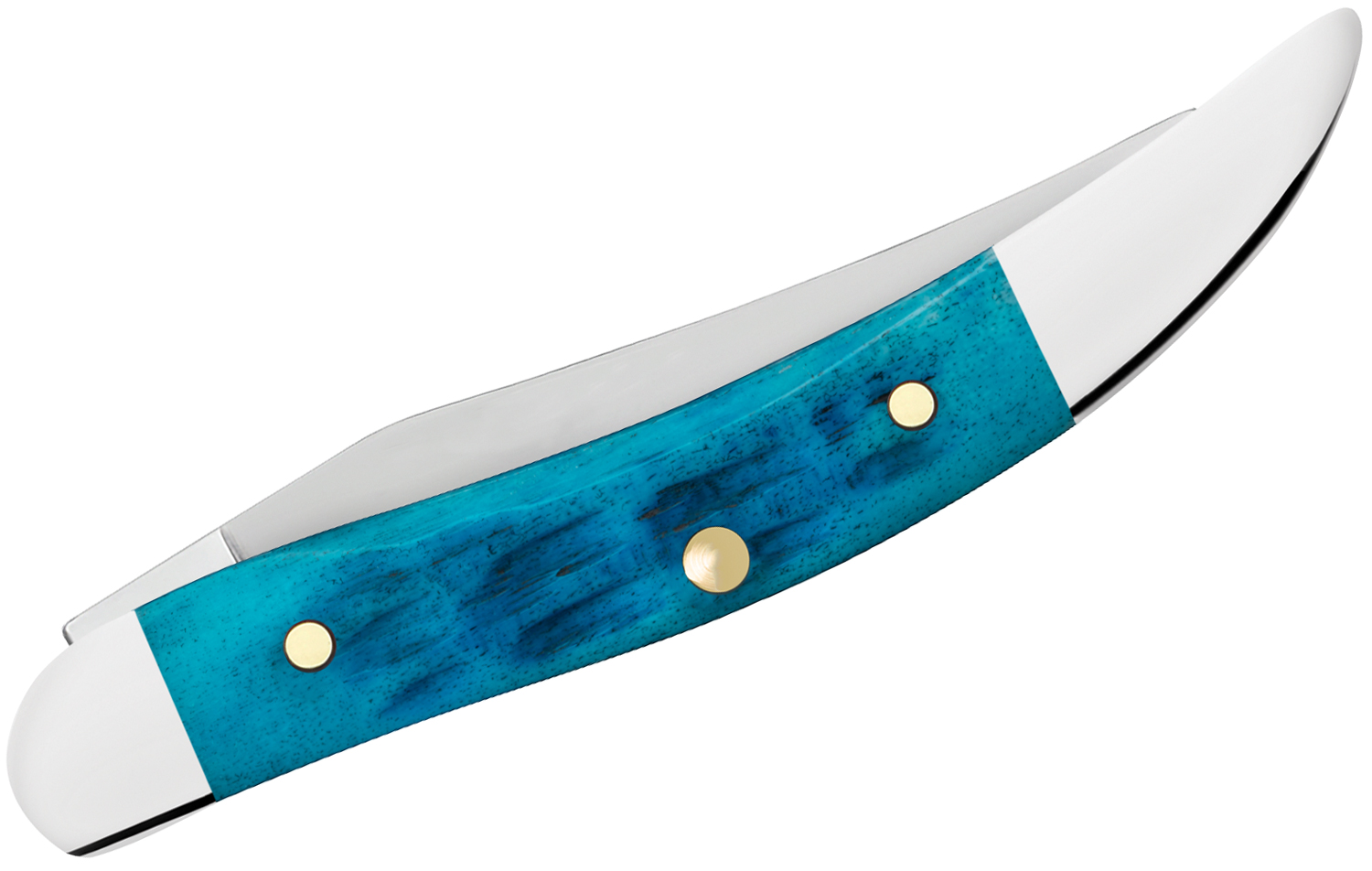 Case Crandall Jig Sky Blue Bone Small Texas Toothpick Pocket Knife