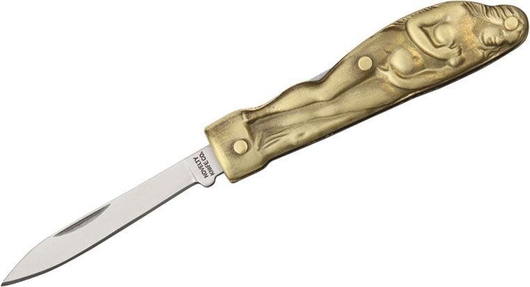 Novelty Knife Compnay Sculpted Brass Nude Lady Folding Pen My Xxx Hot Girl 6873