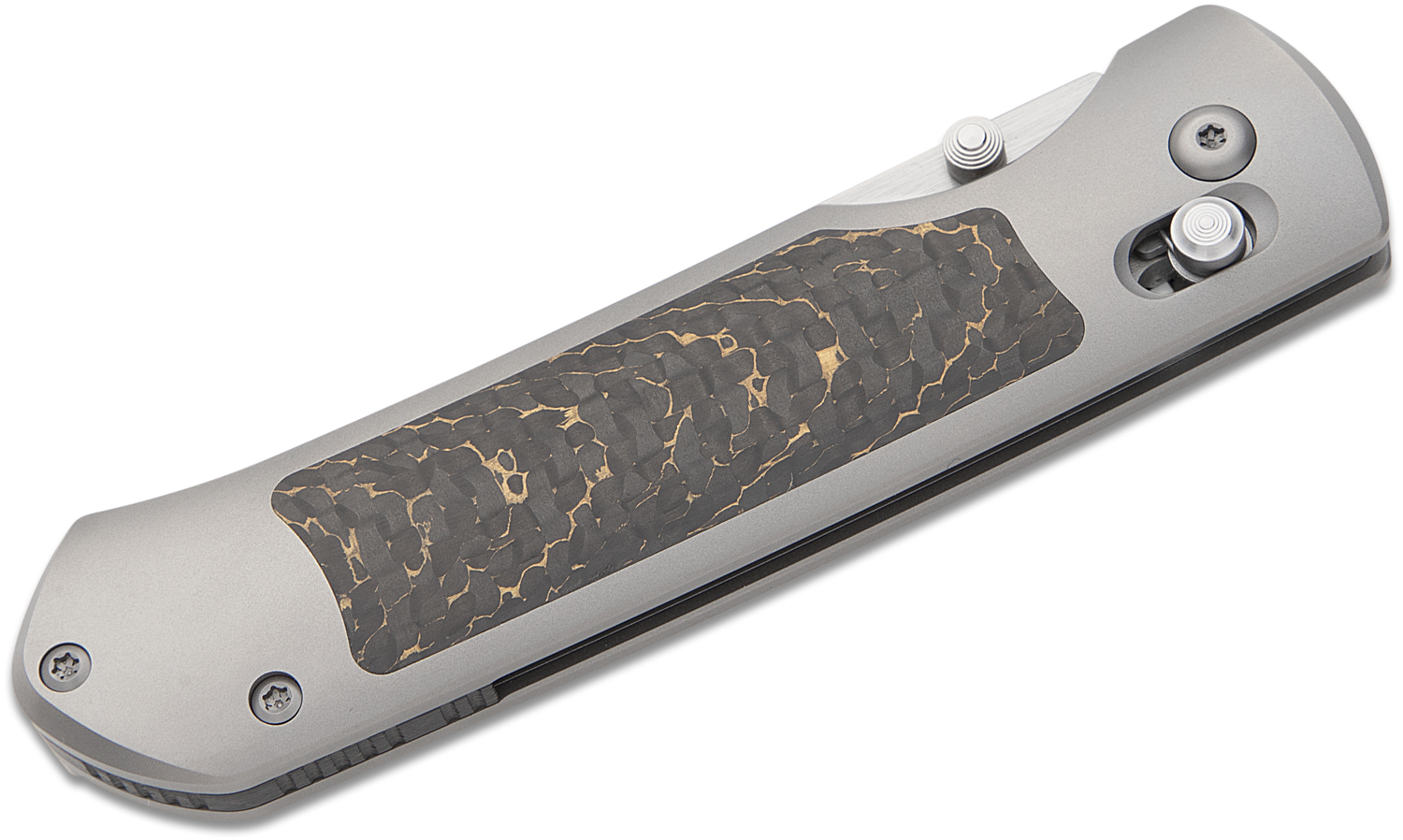 Ohlone Knives Goat AXL Crossbar Lock Folding Knife 3.5" M390 Hand