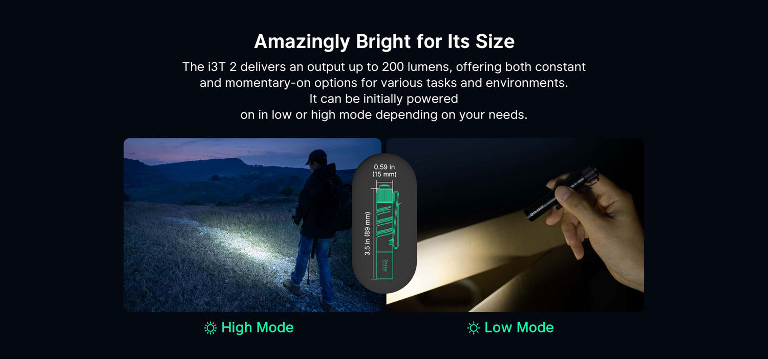 Olight i3T 2 EOS Limited Edition Slim LED Flashlight, Zombie