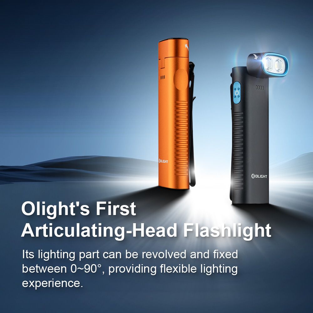 Lampe Torche Olight Arkflex - 1000 Lumens tête orientable pour gilet  tactique