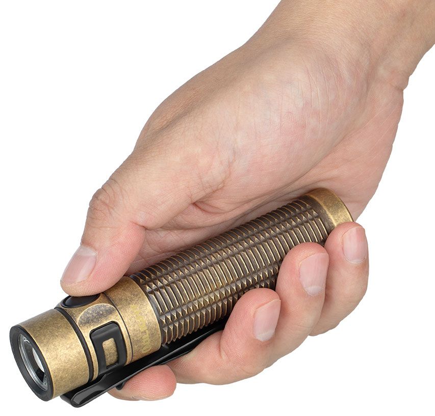 Olight Baton 3 Pro Max Limited Edition Rechargeable LED Flashlight,  Stonewashed Brass, 2500 Max Lumens