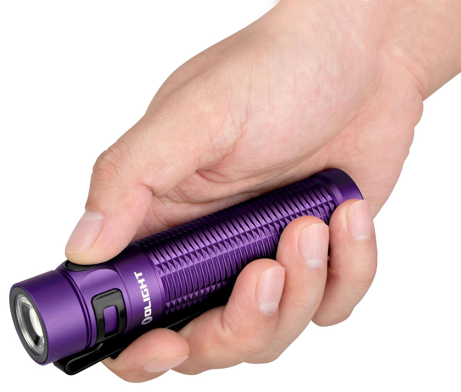 Olight Baton 3 Pro Max Rechargeable LED Flashlight, Purple, 2500