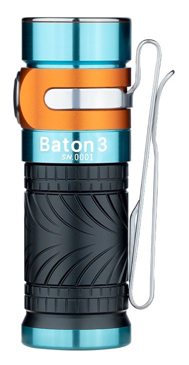 Olight Baton 3 Rechargeable LED Flashlight, Roadster, 1200 Max