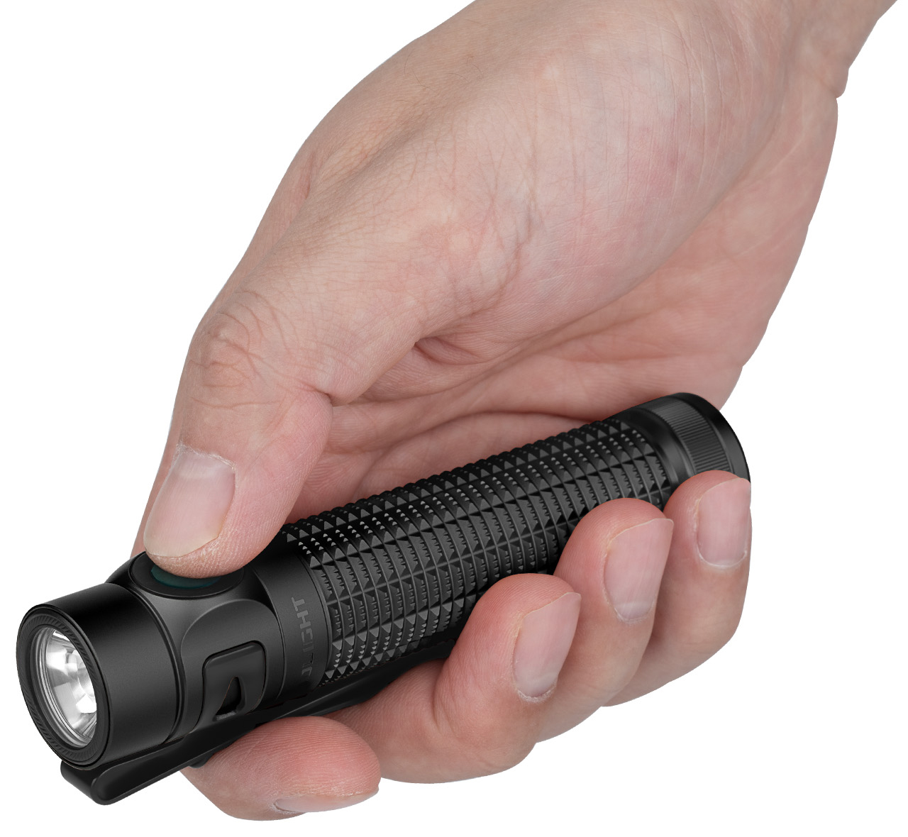 Olight Baton 4 Pro Rechargeable LED Flashlight, Matte Black, 1600