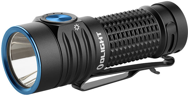 Olight Baton Turbo Rechargeable LED Flashlight, Black, 1000