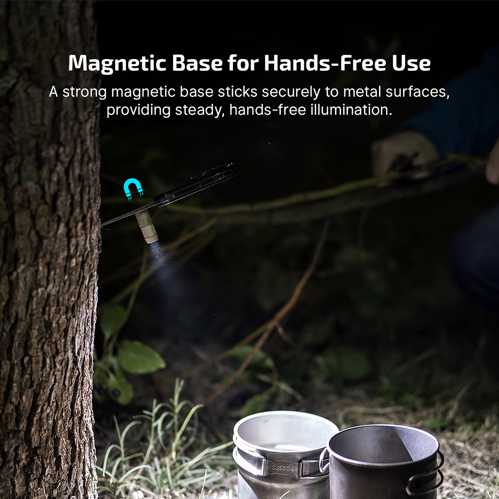 OLIGHT iMini 2 Mini LED USB oplaadbare zaklamp sleutelhanger met magnetische basis, 50LM 19,5g EOS sleutelhanger handlamp, IPX6 kleine zaklamp voor camping, outdoor, noodgevallen, zwart