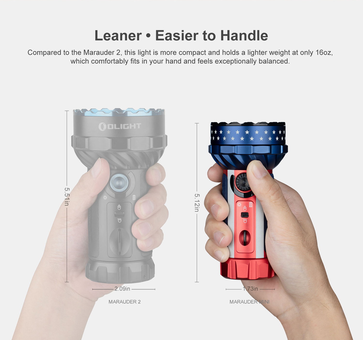 Lampe Torche Olight MARAUDER Mini 7000 Lumens rechargeable