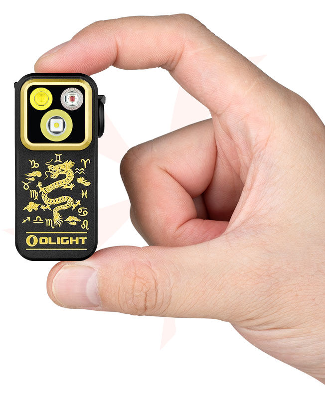 Olight Oclip Pro Clip Light, Dragon and Zodiac, 500 Max