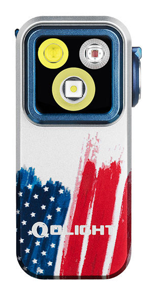 Olight Oclip Pro Clip Light, Stars & Stripes Edition, 500 Max