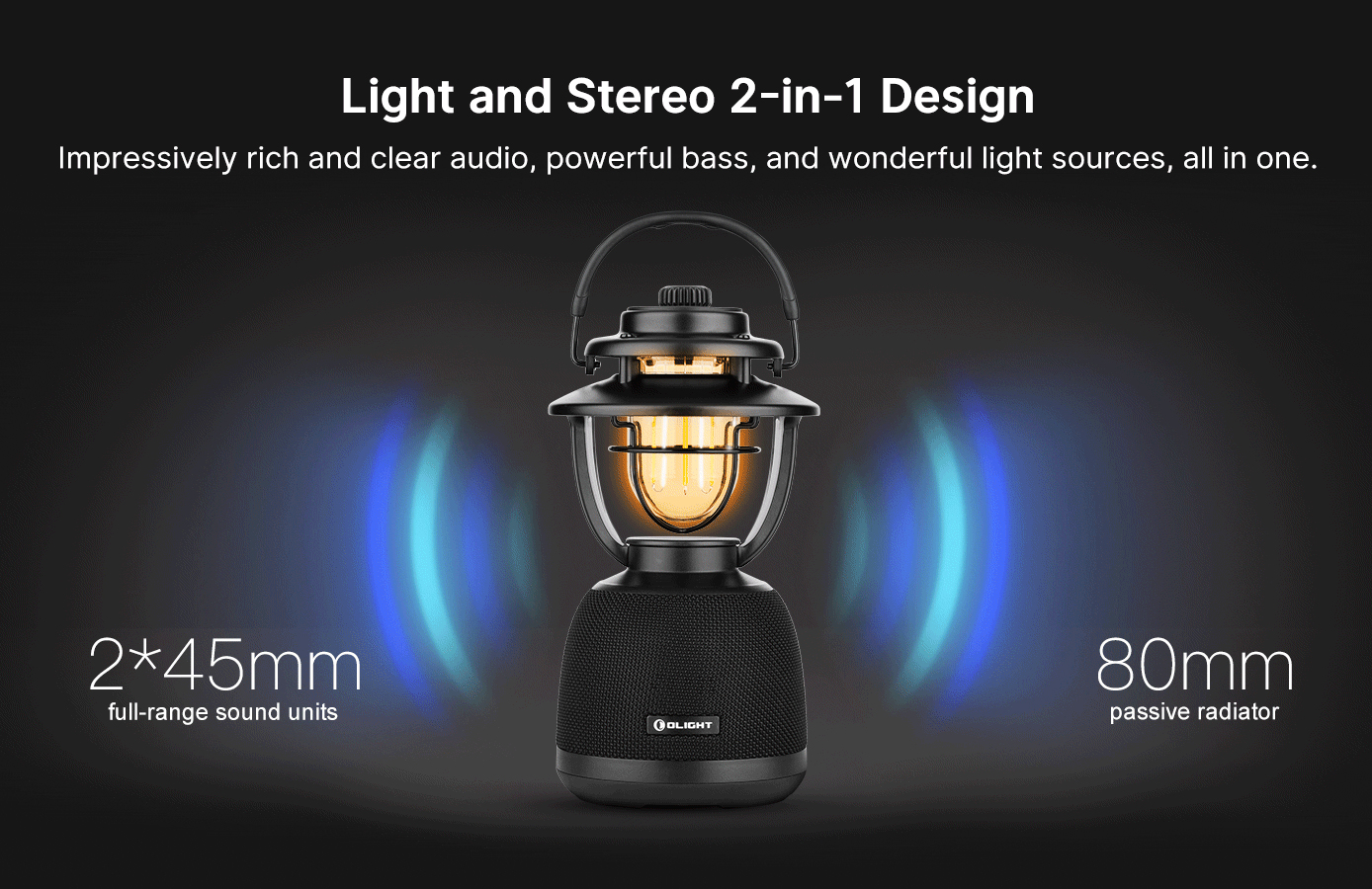 Olight OLantern Music Lantern, Camouflage, 300 Max Lumens