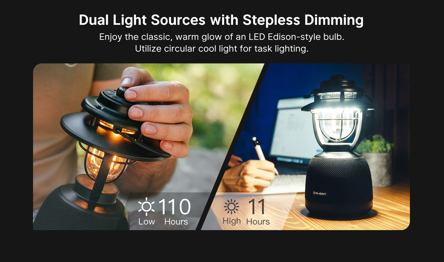 Olight OLantern Music Lantern, Camouflage, 300 Max Lumens KnifeCenter OLIGHTOLANTERNMCAM