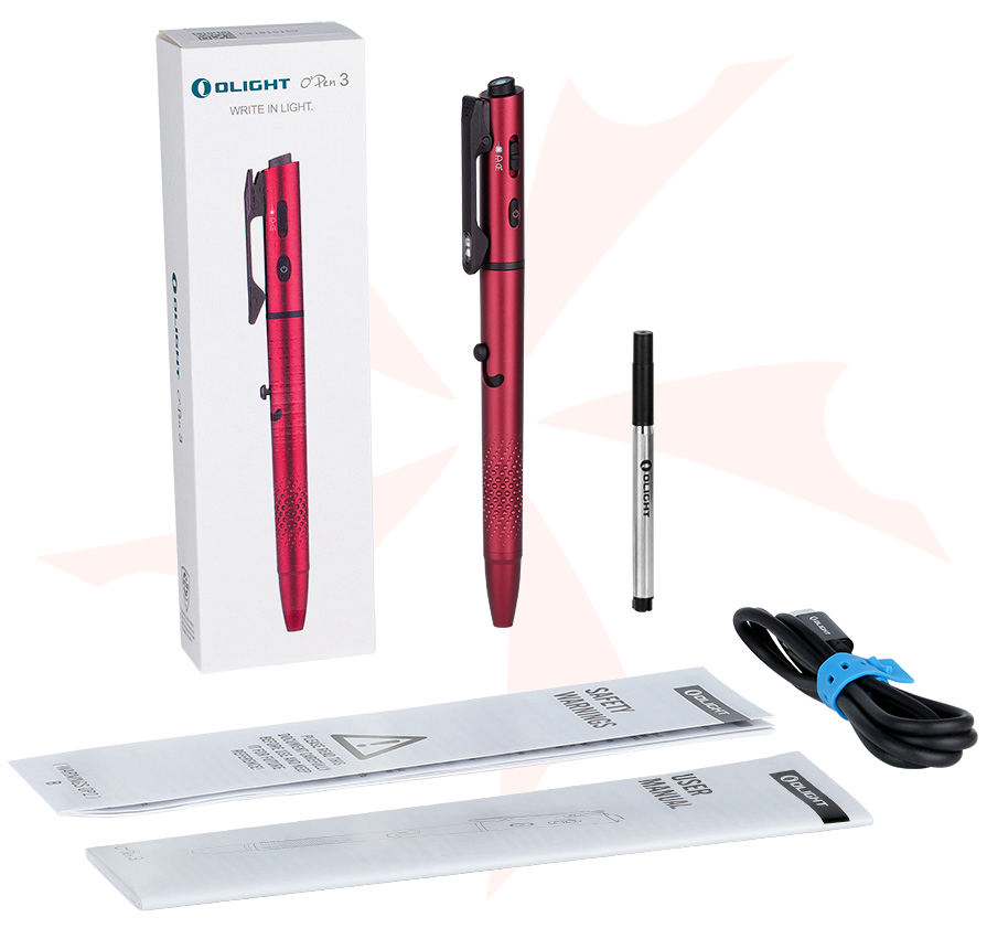 Olight O'Pen 3 Pen with Integrated LED Flashlight and Green Laser