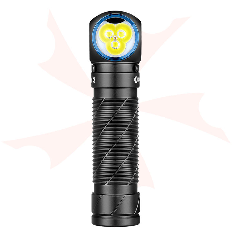 Olight Perun 3 Black Right-Angle Rechargeable LED Flashlight with