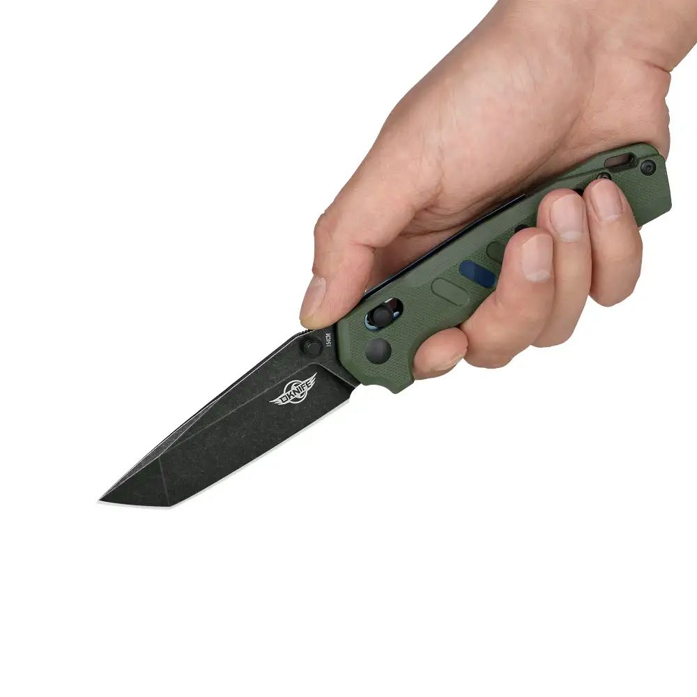 Olight Oknife Rubato Rail Lock Folding Knife 3.43" 154CM Black Tanto ...