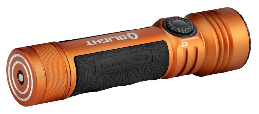 Olight Seeker 4 Pro Rechargeable Cool White LED Flashlight, Orange