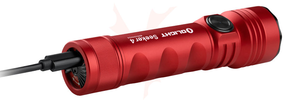 Olight Seeker 4 Rechargeable LED Flashlight, Red, 3100 Max Lumens