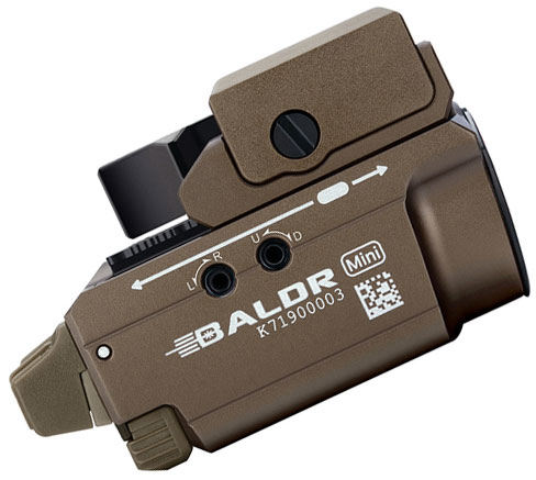 Olight BALDR Mini LED Weaponlight, Desert Tan, 600 Max Lumens
