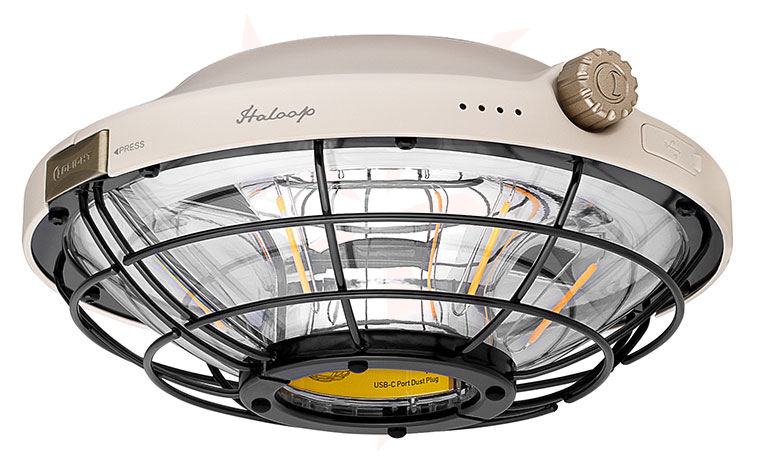 Olight Haloop Rechargeable UFO Camping and Umbrella Light, Clay