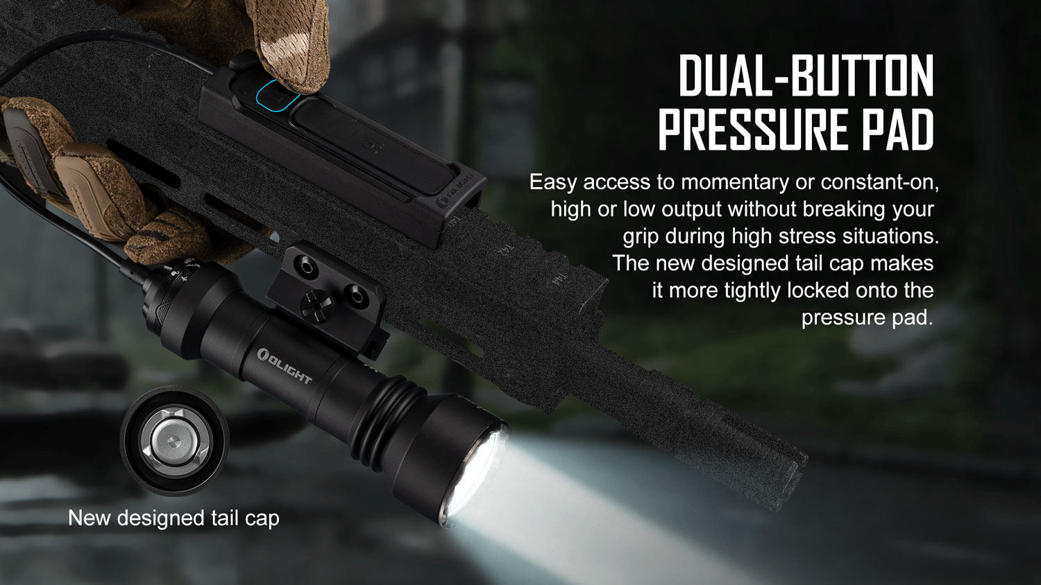 Olight Javelot Tac LED Weaponlight for M-LOK Rail Mounts, 1000 Max