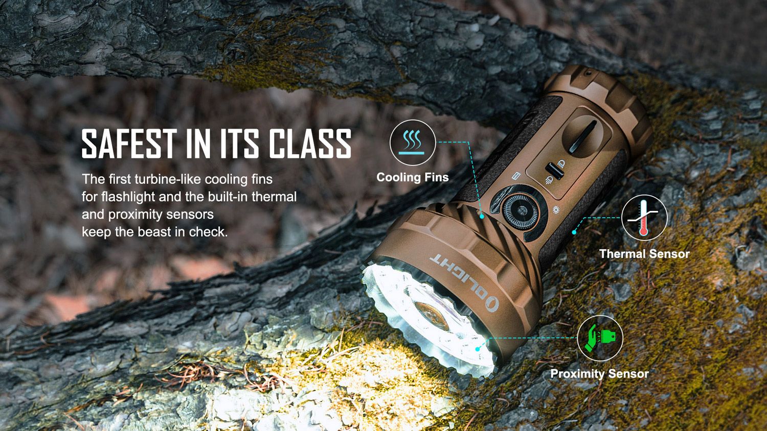 Olight Limited Edition Desert Tan Marauder 2 Variable-Output Rechargeable  LED Floodlight, 14,000 Max Lumens - KnifeCenter - Marauder 2 Desert Tan -  Discontinued