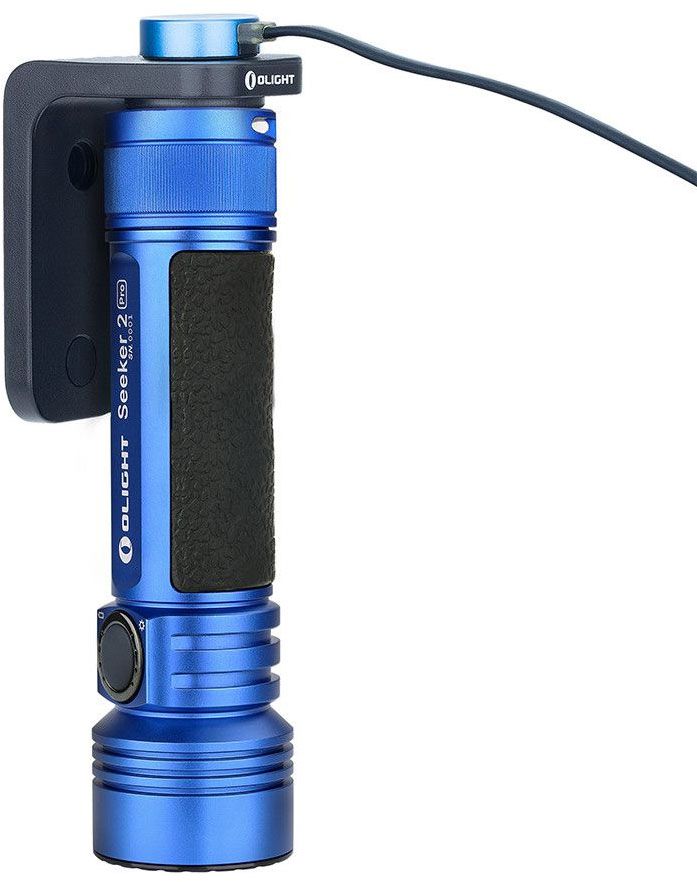 Olight Seeker 2 Pro L-Dock Rechargeable On-the-Go LED Flashlight, Blue,  3200 Max Lumens