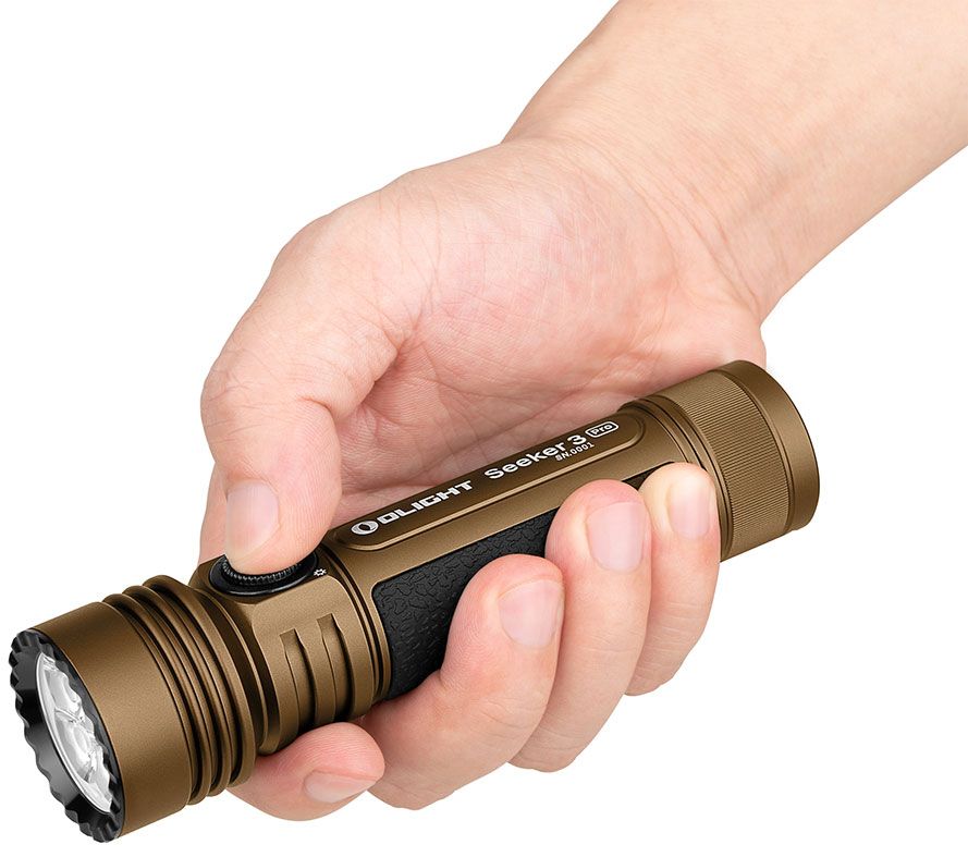 Olight Seeker 3 Pro Limited Edition MCC Rechargeable High Performance LED  Flashlight, Desert Tan, 4200 Max Lumens