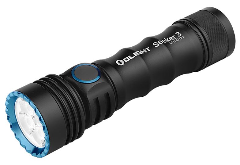 Olight Seeker 3 MCC Rechargeable LED Flashlight, Black, 3500 Lumens - KnifeCenter - Seeker 3 (Black)