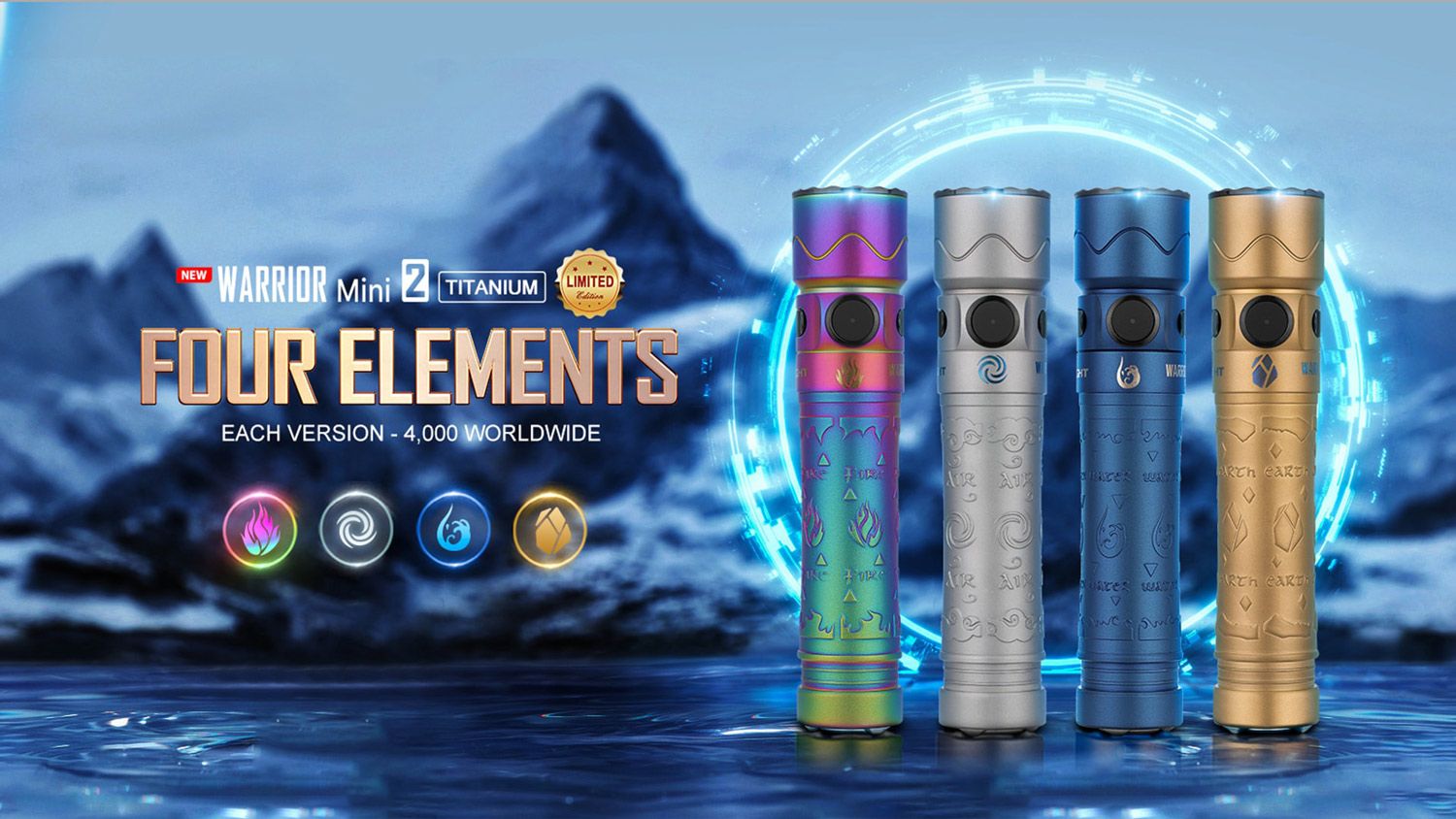 Olight Warrior Mini 2 Four Elements Ti Rechargeable LED Tactical