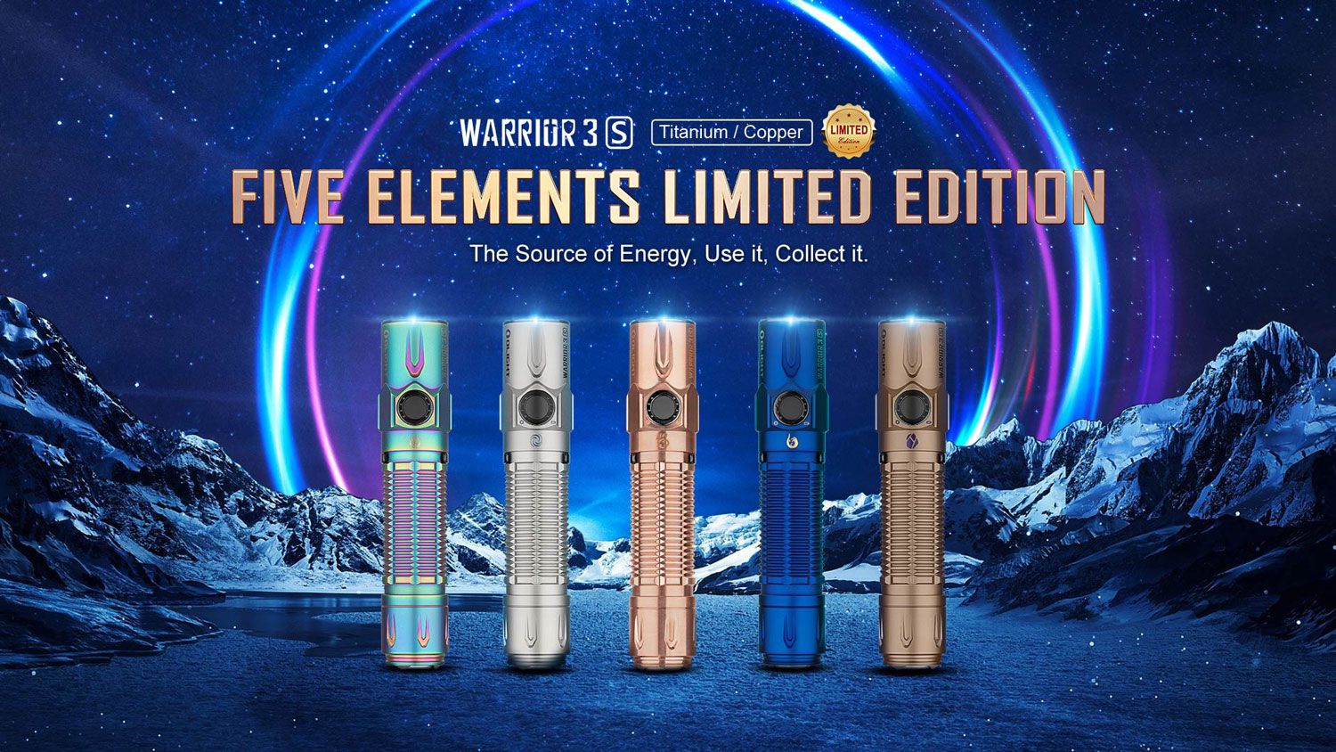 Olight Warrior 3S Ti Limited Edition Five Elements 