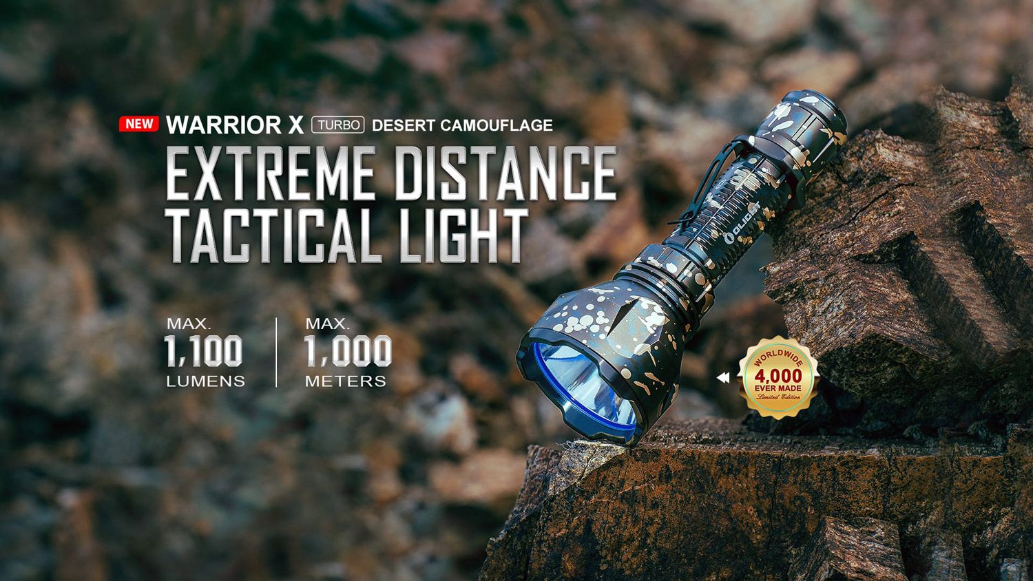 Olight Warrior X Turbo Limited Edition Tactical LED Flashlight