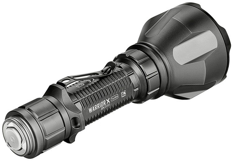 Olight Warrior X Turbo Tactical LED Flashlight, Gunmetal Gray