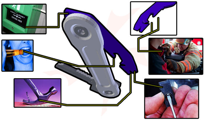 Omega Key Upgrade Kit OmegaKey On-The-Road Key Organizer, Black - KnifeCenter - Discontinued