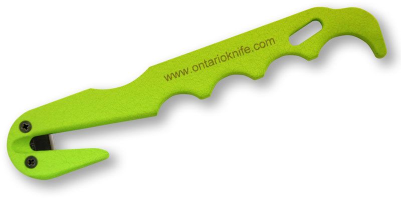 Ontario Rescue Hook Econo-Model Strap Cutter with Sheath - KnifeCenter ...