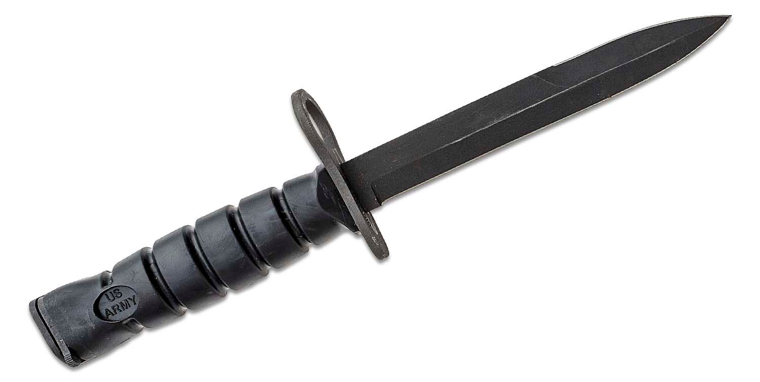 Ontario M7-B Bayonet Fixed 6.7" Black Blade, Black Kraton Handle And ...