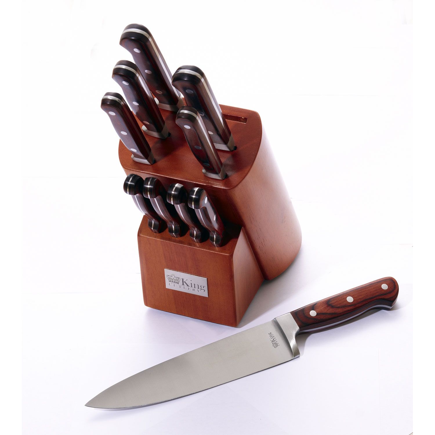 Ontario King Cutlery 10 Piece Block Set - KnifeCenter - 8794