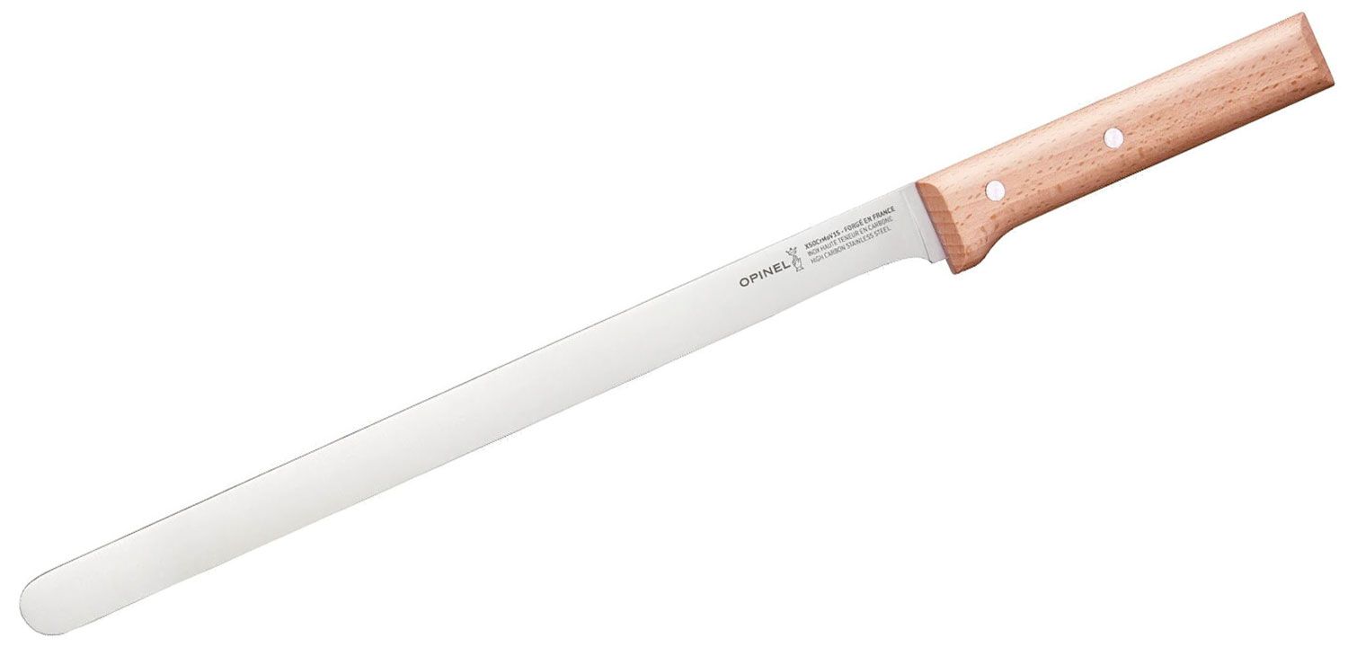 Opinel Parallele 12 Carpaccio Knife, Varnished Beach Wood Handle -  KnifeCenter - 001823