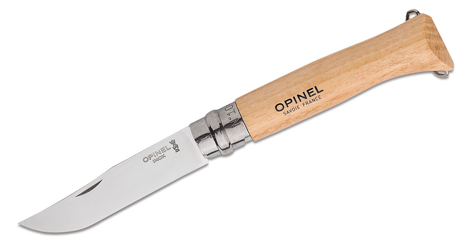Opinel 4-Piece Essentials Small Kitchen Knives Set, Olive Wood Handles
