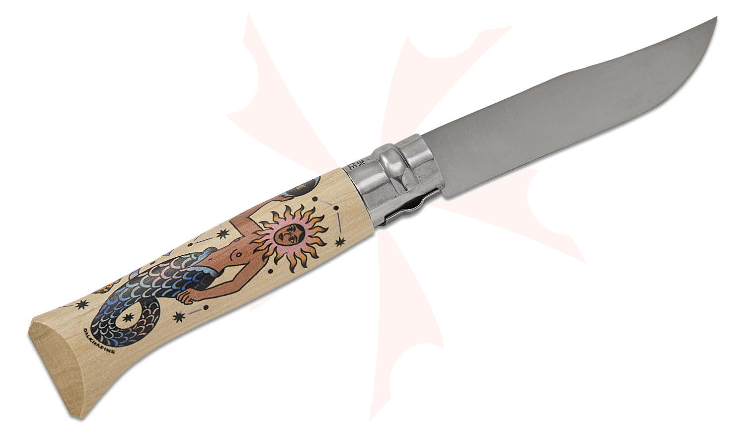 Opinel N08 Artist Limited Edition V Cosmos Folding Knife 3.28