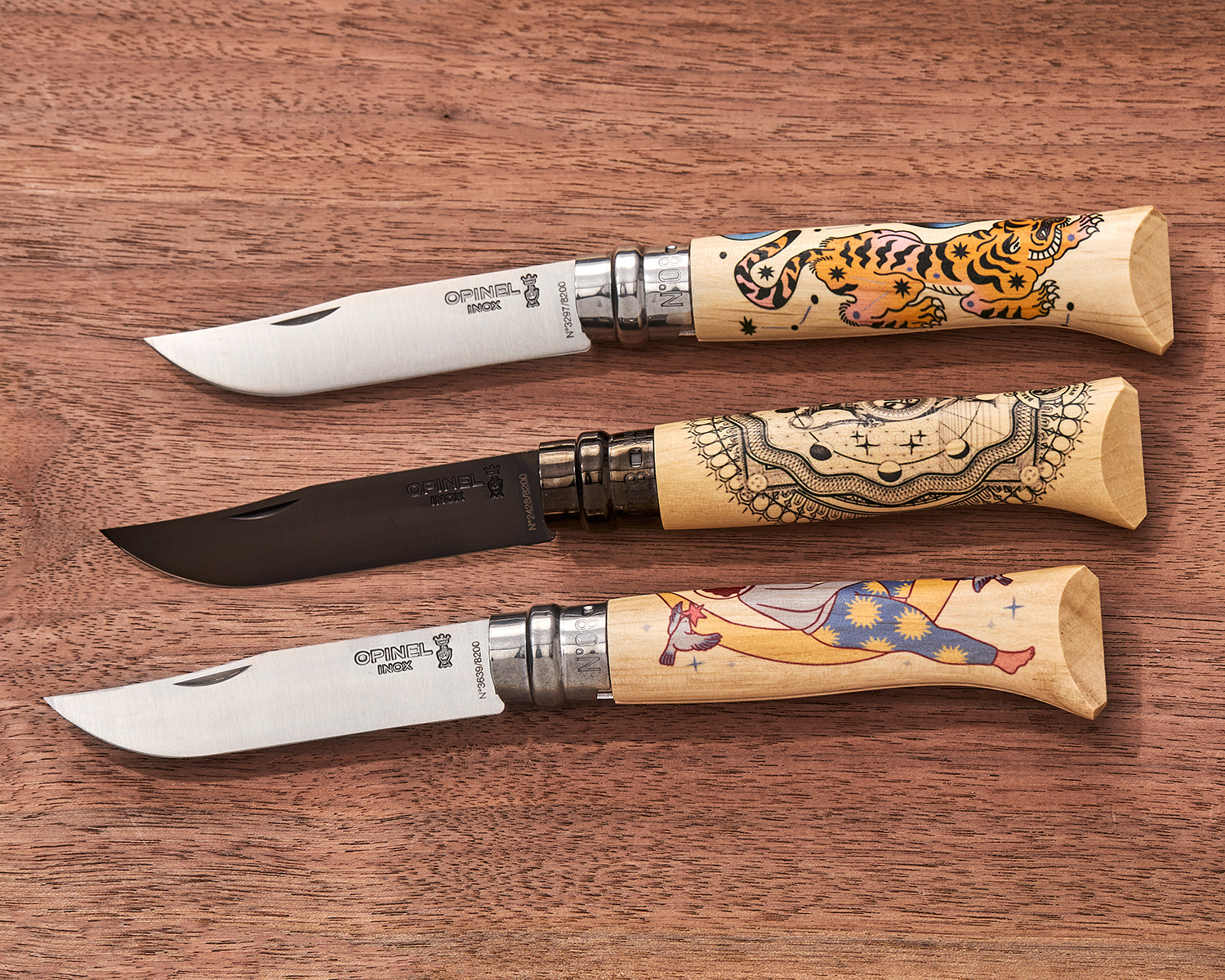Opinel N08 Artist Limited Edition V Cosmos Folding Knife 3.28