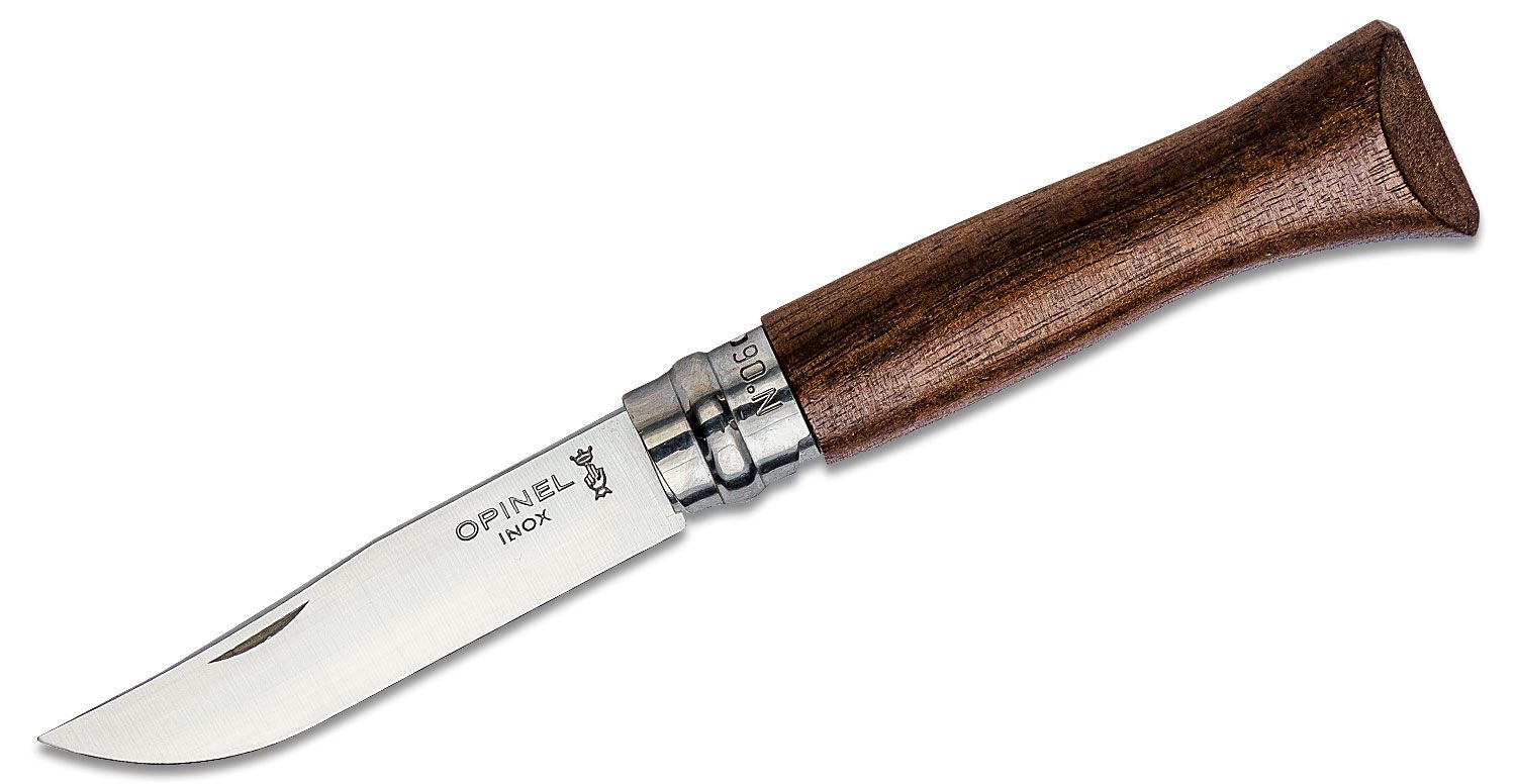 succes nood Amfibisch Opinel N06 Folding Knife 2.875" Sandvik 12C27 Stainless Plain Blade, Walnut  Wood Handle - KnifeCenter - 002025