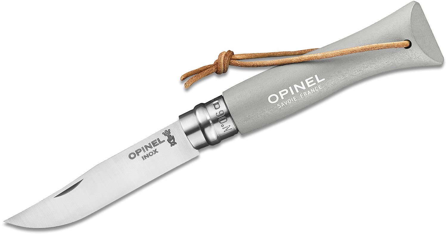 Afwijzen Pech gemakkelijk te kwetsen Opinel N06 Folding Knife 2.875" Sandvik 12C27 Stainless Plain Blade, Cloud  Beechwood Handle - KnifeCenter - 002202